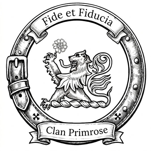Clan Primrose Crest digital download: Includes Color PNG, B&W PNG, and SVG vector files