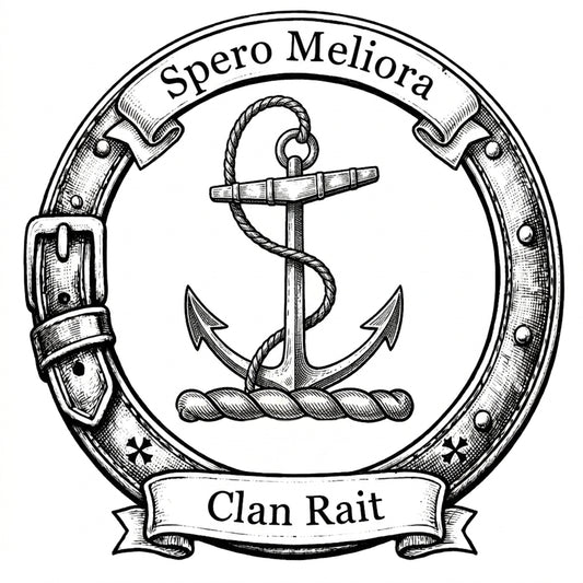 Clan Rait Crest digital download: Includes Color PNG, B&W PNG, and SVG vector files