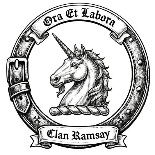 Clan Ramsay Crest digital download: Includes Color PNG, B&W PNG, and SVG vector files