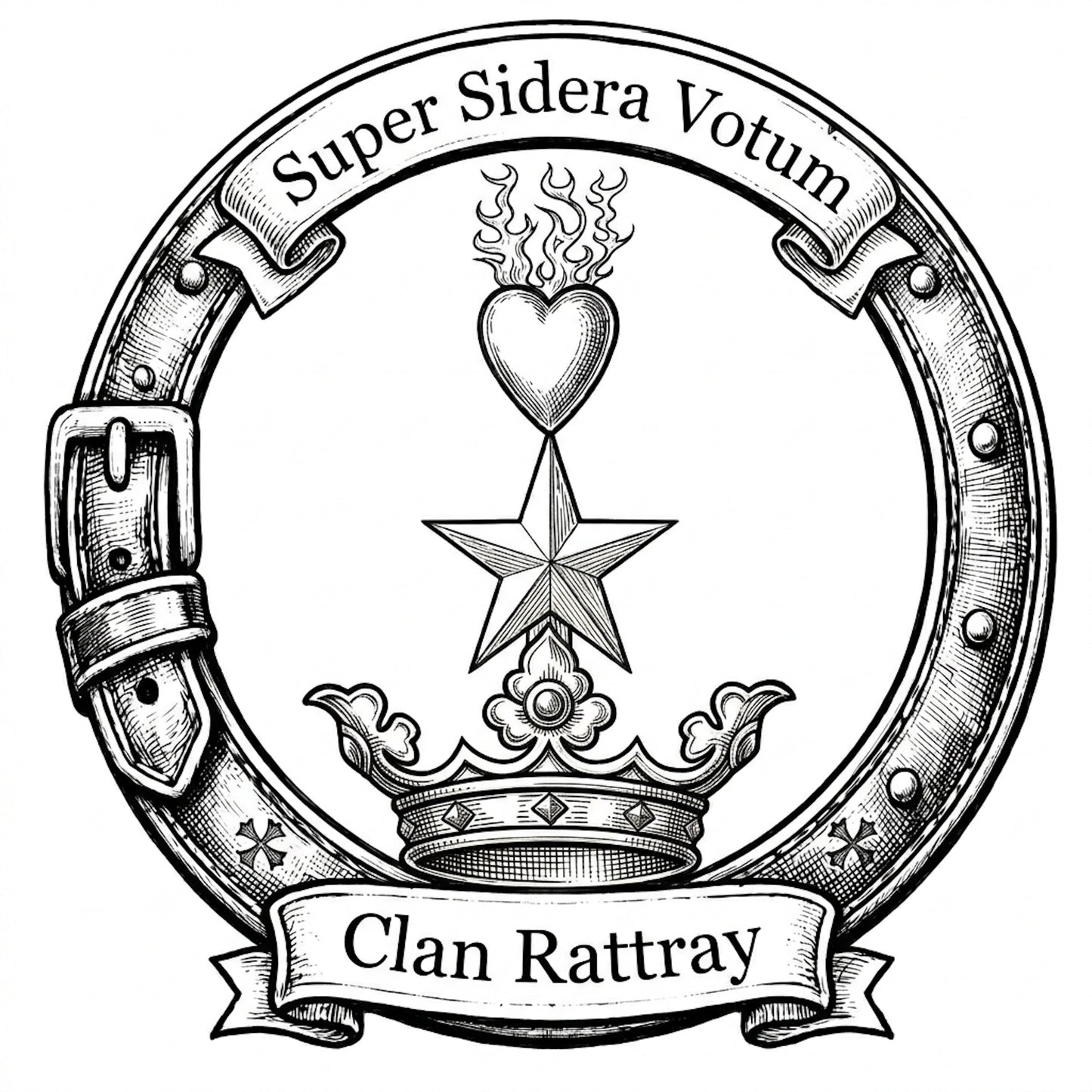 Clan Rattray Crest digital download: Includes Color PNG, B&W PNG, and SVG vector files