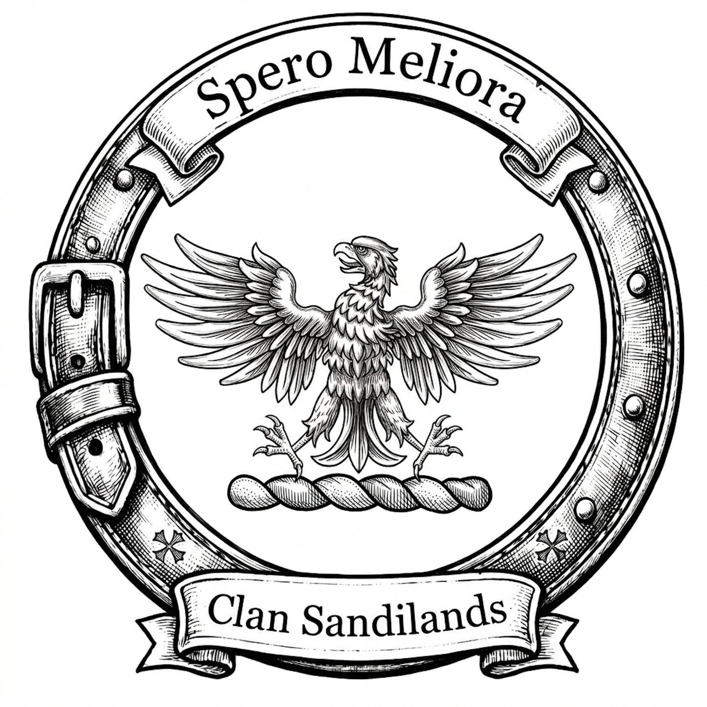 Clan Sandilands Crest digital download: Includes Color PNG, B&W PNG, and SVG vector files