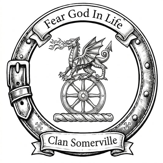Clan Somerville Crest digital download: Includes Color PNG, B&W PNG, and SVG vector files