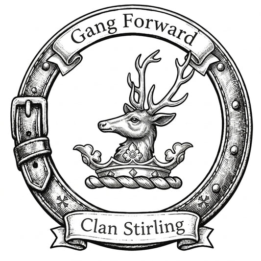 Clan Stirling Crest digital download: Includes Color PNG, B&W PNG, and SVG vector files