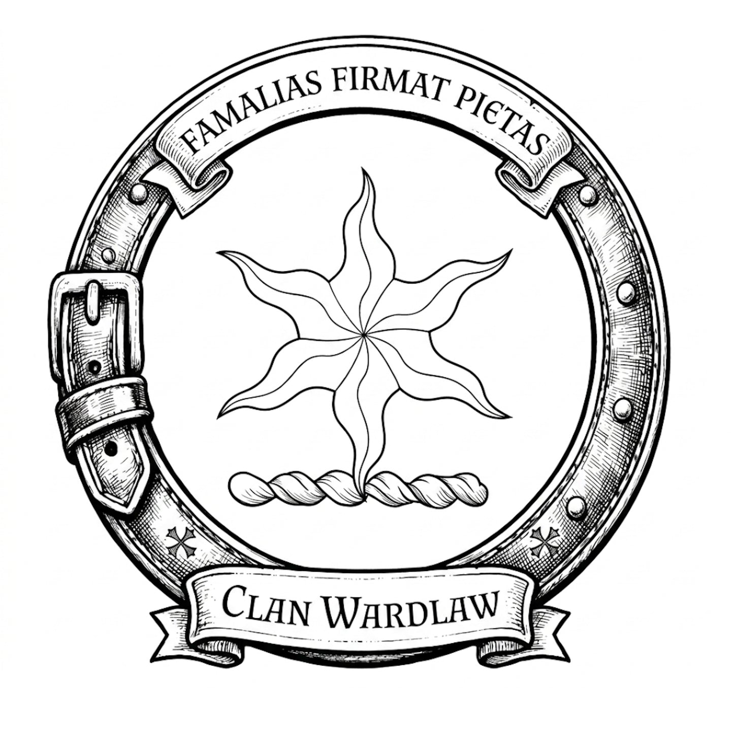 Clan Wardlaw Crest digital download: Includes Color PNG, B&W PNG, and SVG vector files