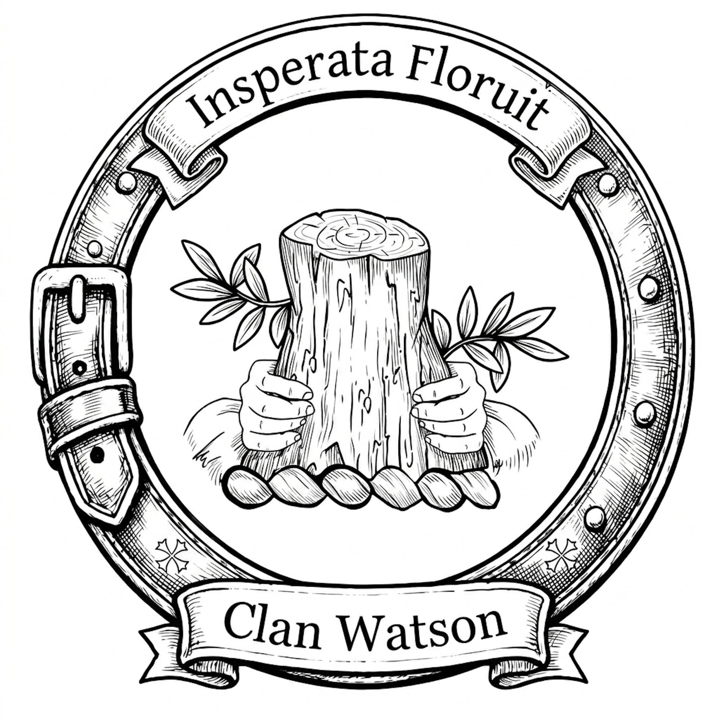 Clan Watson Crest digital download: Includes Color PNG, B&W PNG, and SVG vector files