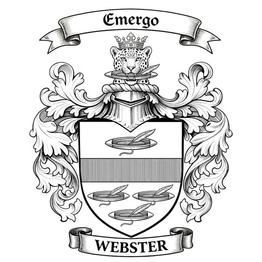 The Webster Family Coat of Arms digital download: Includes Color PNG, B&W PNG, and SVG vector files