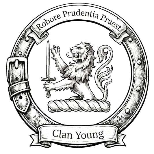 Clan Young Crest digital download: Includes Color PNG, B&W PNG, and SVG vector files