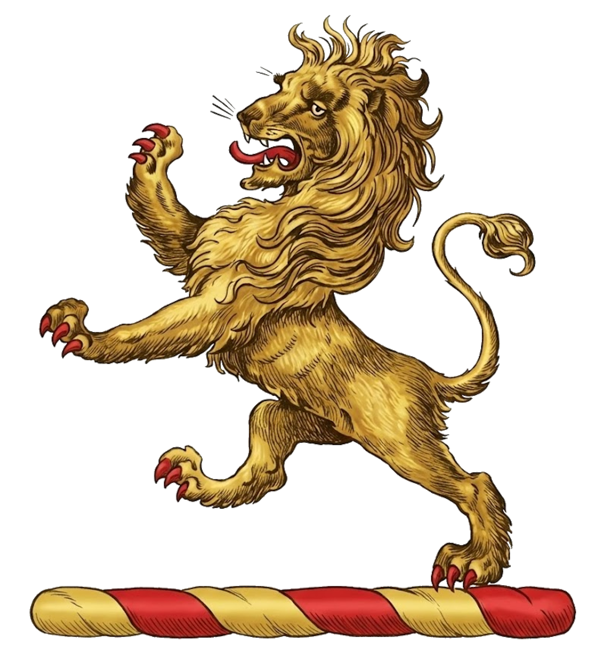 A lion rampant sable digital download: Includes Color PNG, B&W PNG, and SVG vector files
