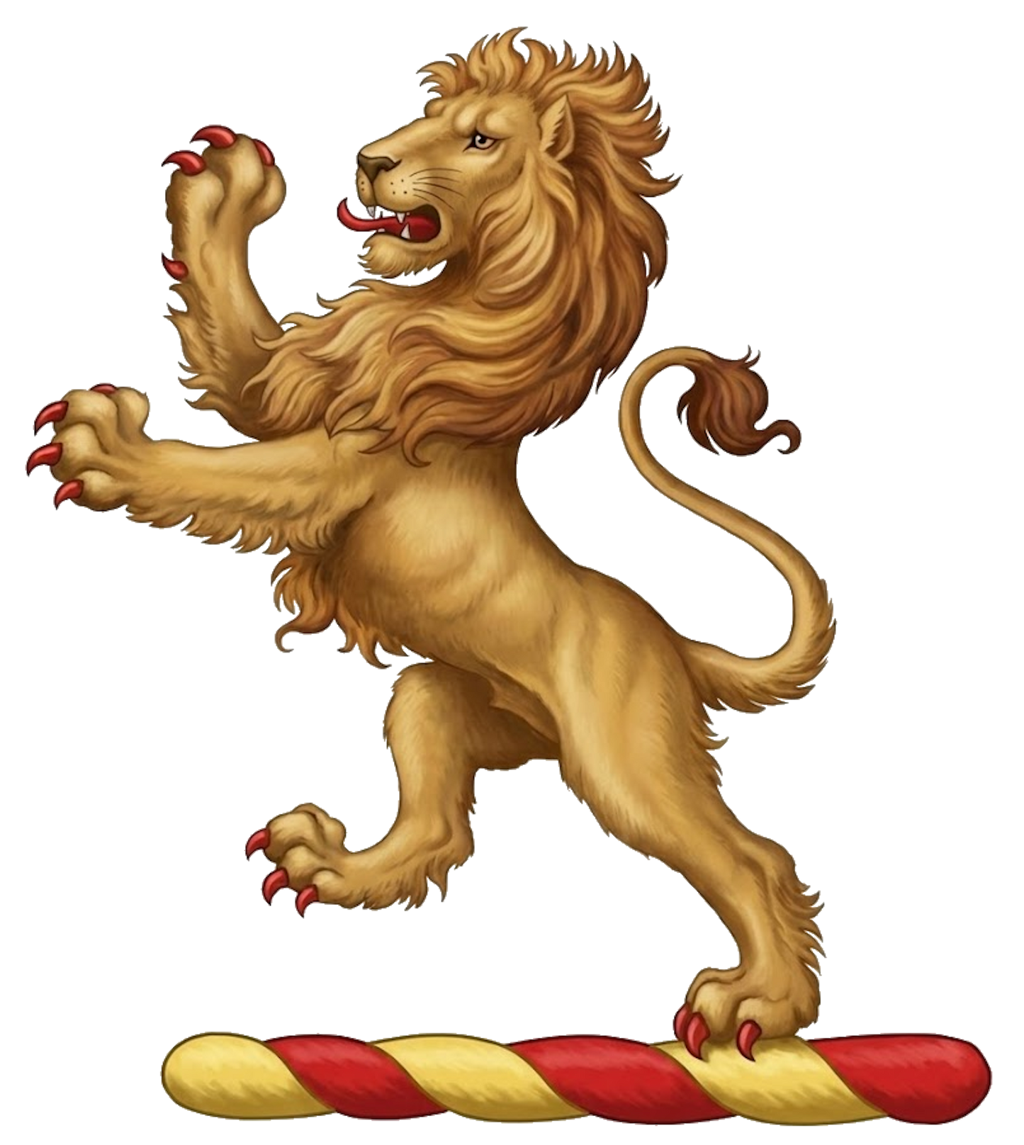 A lion rampant or digital download: Includes Color PNG, B&W PNG, and SVG vector files