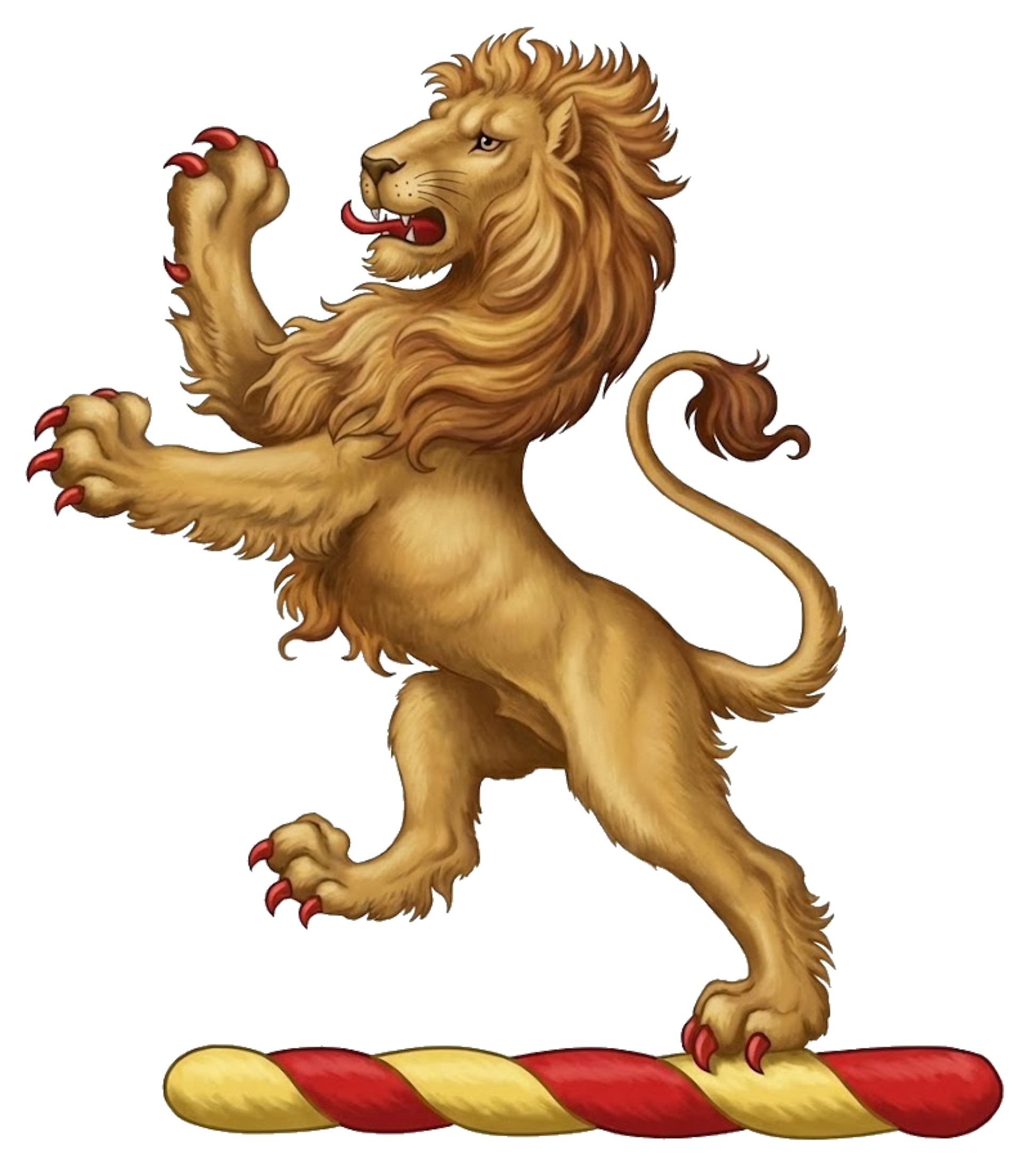 A lion rampant or digital download: Includes Color PNG, B&W PNG, and SVG vector files