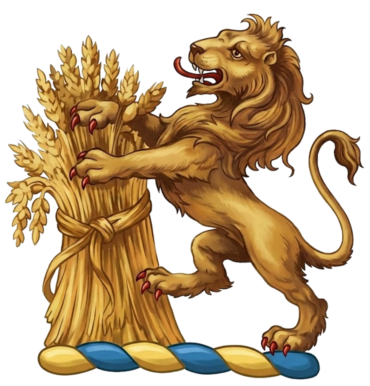 Lion Rampant Supporting a Garb digital download: Includes Color PNG, B&W PNG, and SVG vector files