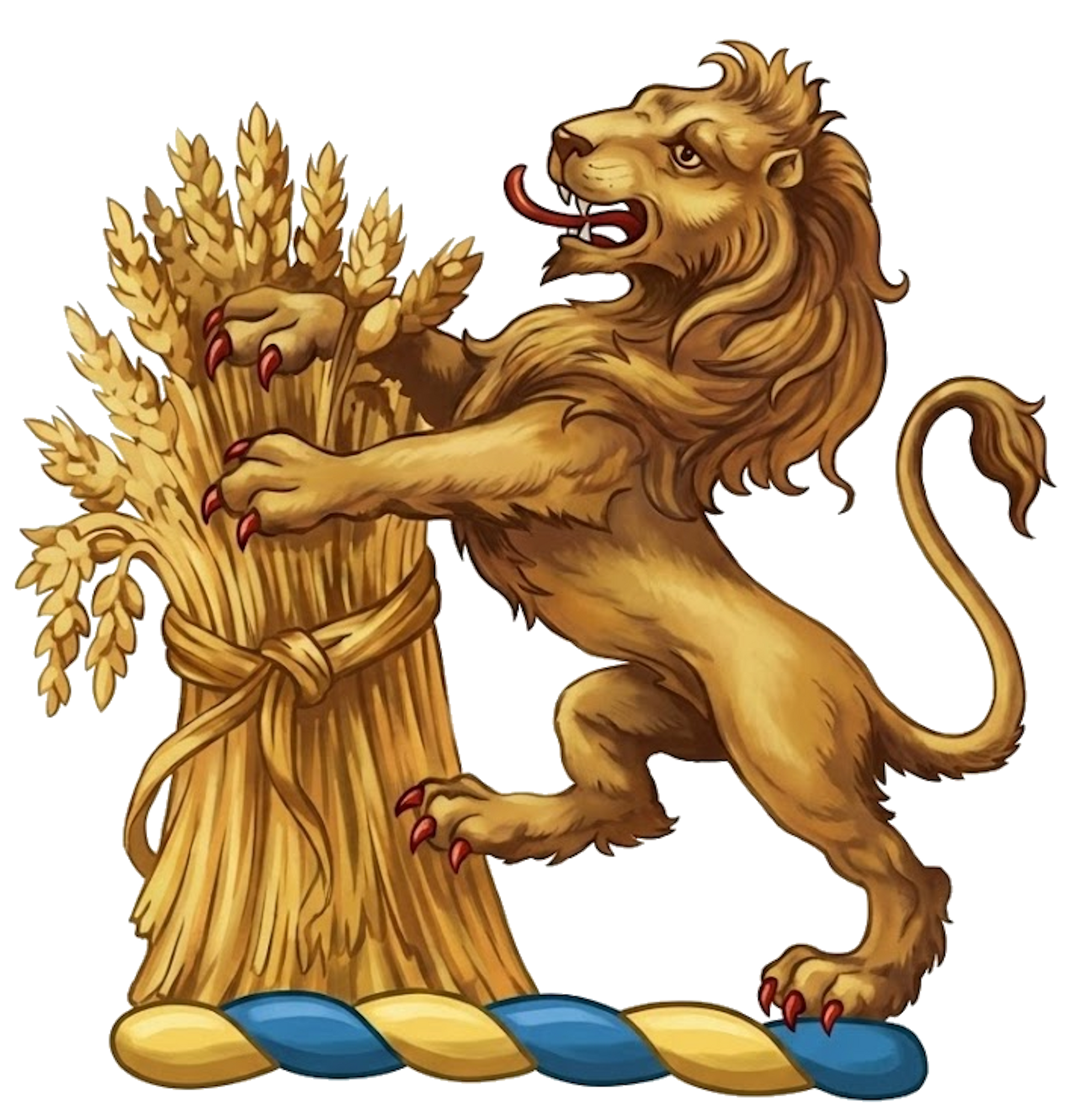 Lion Rampant Supporting a Garb digital download: Includes Color PNG, B&W PNG, and SVG vector files