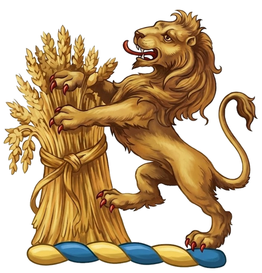 Lion Rampant Supporting a Garb digital download: Includes Color PNG, B&W PNG, and SVG vector files