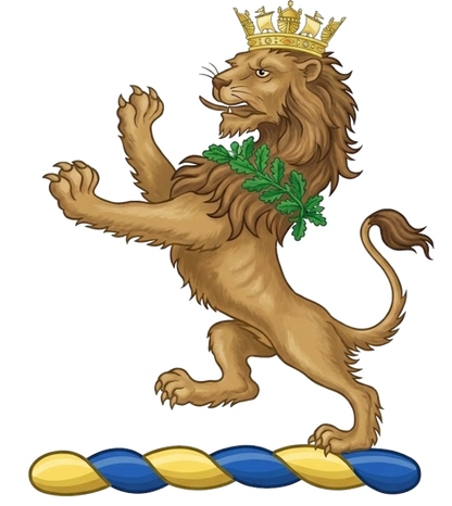 Lion Rampant with Naval Coronet Crest digital download: Includes Color PNG, B&W PNG, and SVG vector files