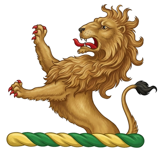 A demi-lion rampant sable digital download: Includes Color PNG, B&W PNG, and SVG vector files