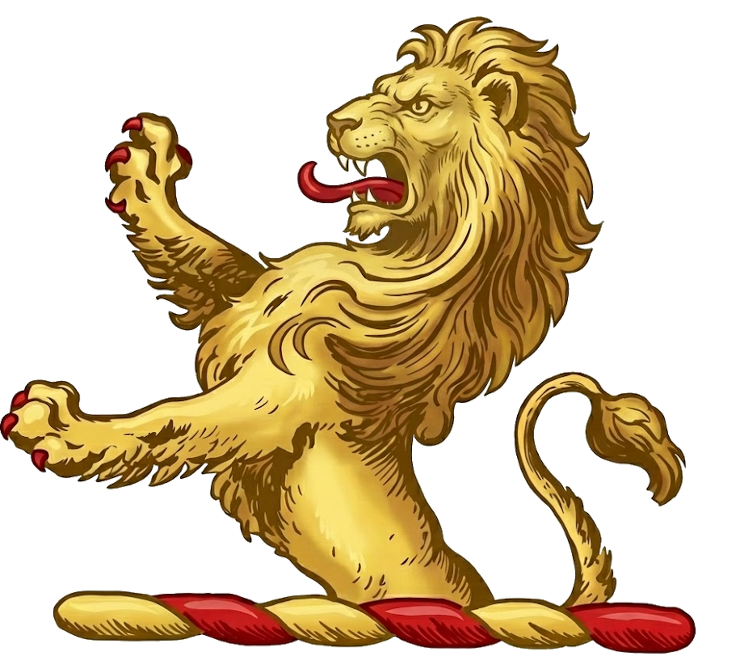 A demi-lion rampant or digital download: Includes Color PNG, B&W PNG, and SVG vector files