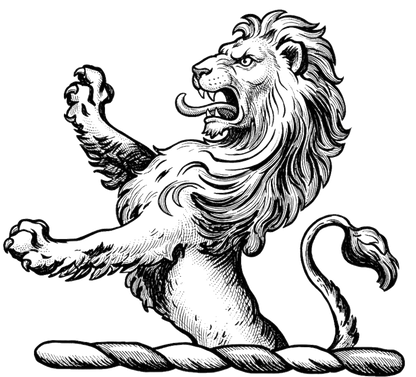 A demi-lion rampant or digital download: Includes Color PNG, B&W PNG, and SVG vector files
