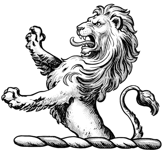 A demi-lion rampant or digital download: Includes Color PNG, B&W PNG, and SVG vector files