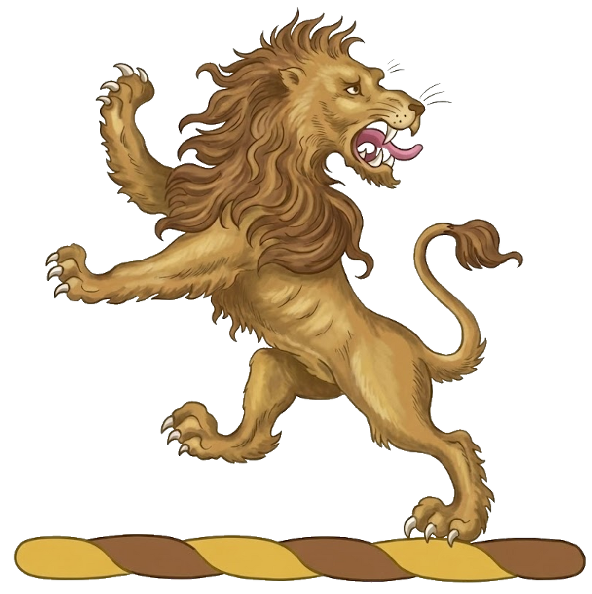 Lion Rampant Reguardant | Fairbairn’s Crests