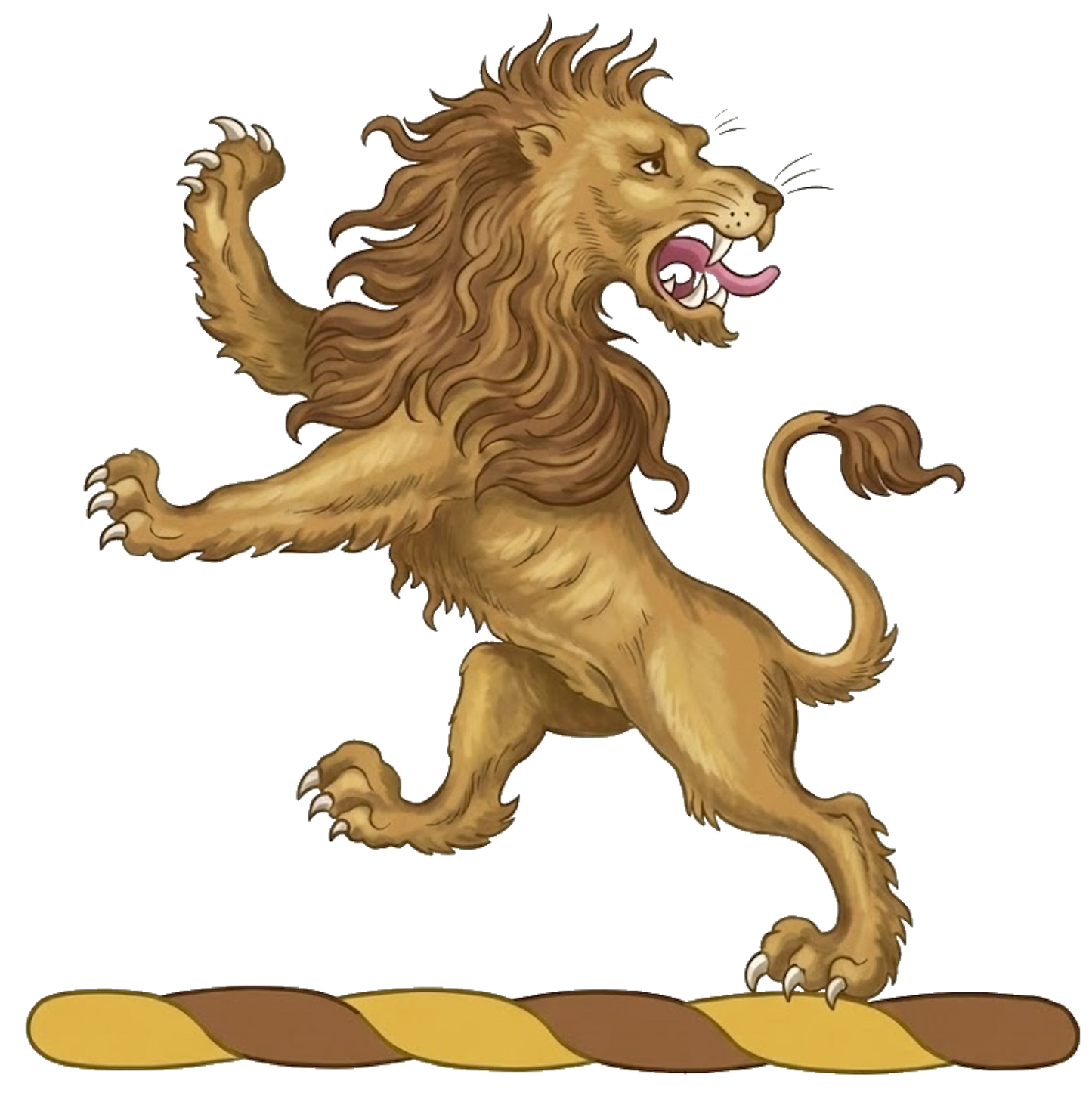 Lion Rampant Reguardant digital download: Includes Color PNG, B&W PNG, and SVG vector files
