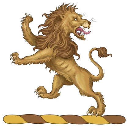 Lion Rampant Reguardant digital download: Includes Color PNG, B&W PNG, and SVG vector files