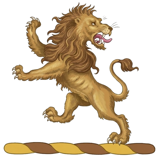 Lion Rampant Reguardant digital download: Includes Color PNG, B&W PNG, and SVG vector files