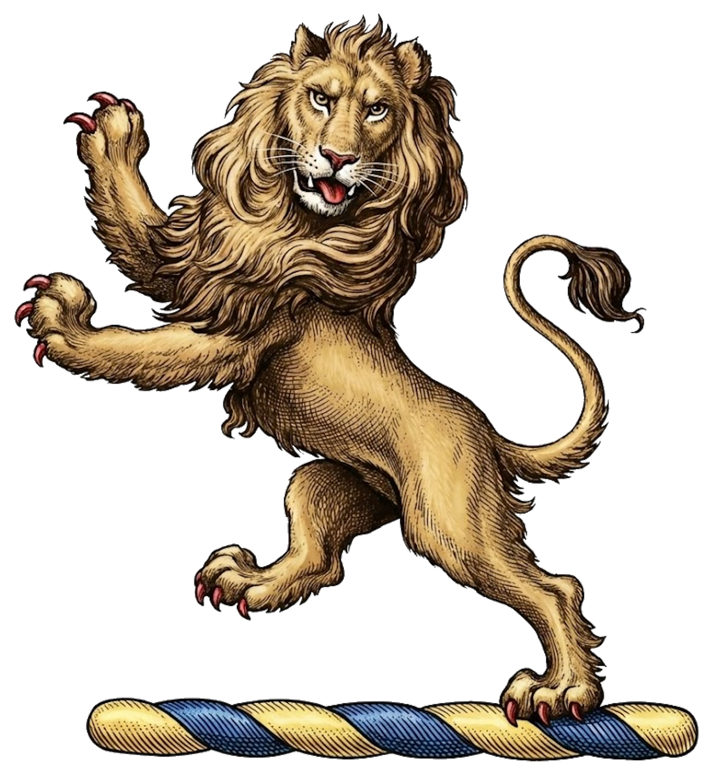 A Lion Rampant Guardant digital download: Includes Color PNG, B&W PNG, and SVG vector files