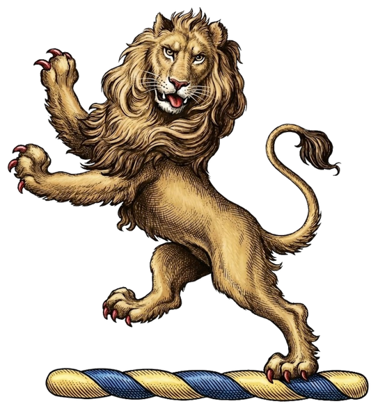 A Lion Rampant Guardant digital download: Includes Color PNG, B&W PNG, and SVG vector files