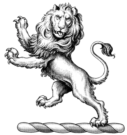 A Lion Rampant Guardant digital download: Includes Color PNG, B&W PNG, and SVG vector files