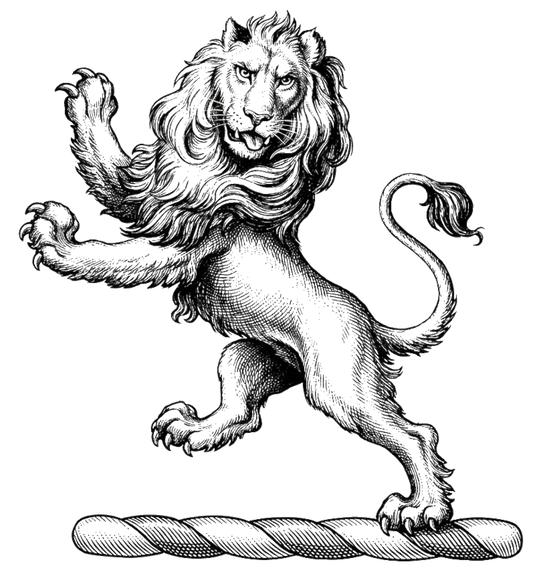 A Lion Rampant Guardant digital download: Includes Color PNG, B&W PNG, and SVG vector files