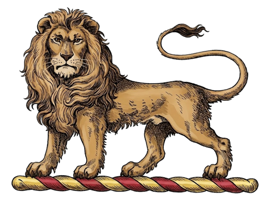 Lion Statant Gardant Sable digital download: Includes Color PNG, B&W PNG, and SVG vector files