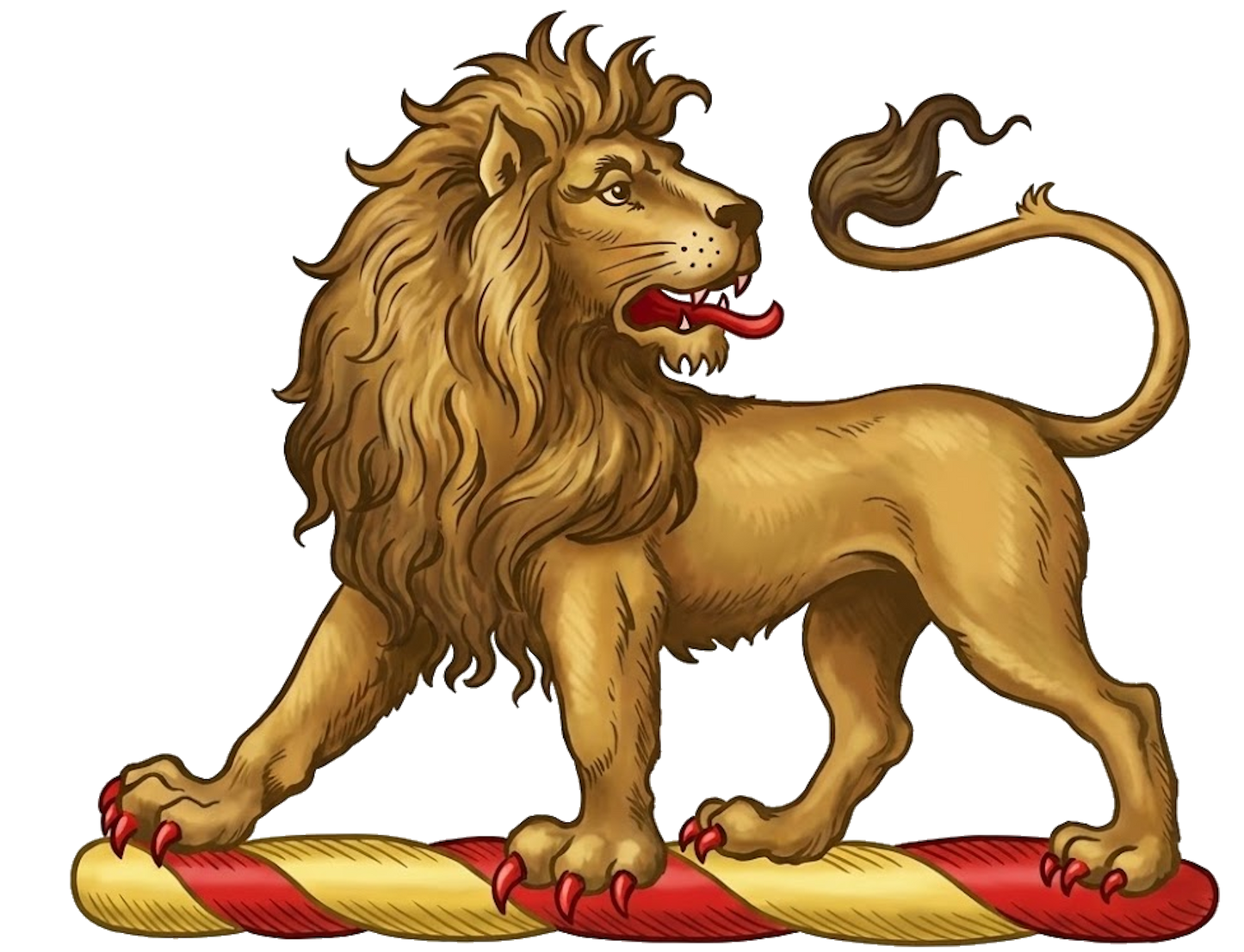 A lion statant digital download: Includes Color PNG, B&W PNG, and SVG vector files