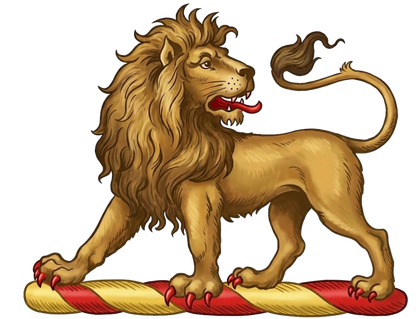 A lion statant digital download: Includes Color PNG, B&W PNG, and SVG vector files