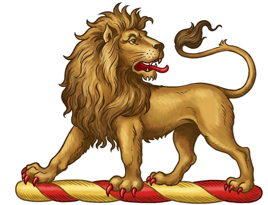 A lion statant digital download: Includes Color PNG, B&W PNG, and SVG vector files