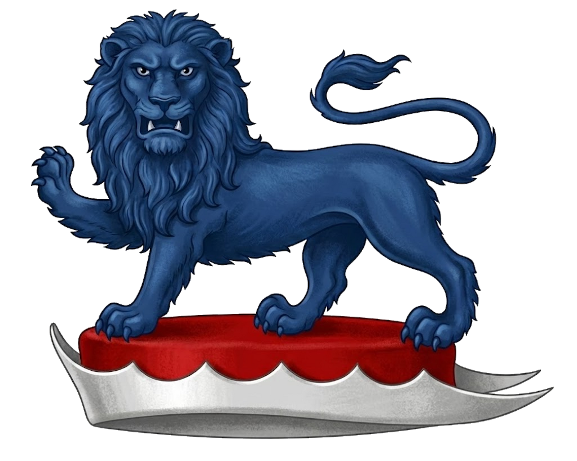 Lion Passant Guardant Upon A Chapeau digital download: Includes Color PNG, B&W PNG, and SVG vector files