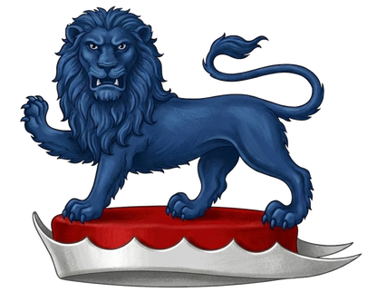 Lion Passant Guardant Upon A Chapeau digital download: Includes Color PNG, B&W PNG, and SVG vector files