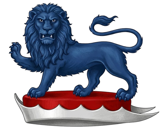 Lion Passant Guardant Upon A Chapeau digital download: Includes Color PNG, B&W PNG, and SVG vector files