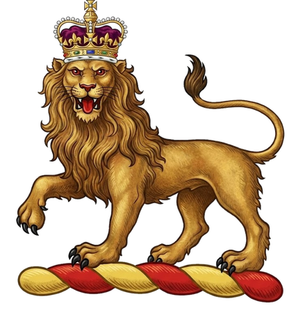 Lion Passant Guardant Imperially Crowned digital download: Includes Color PNG, B&W PNG, and SVG vector files