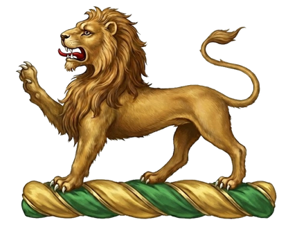 A lion passant, the tail extended, proper digital download: Includes Color PNG, B&W PNG, and SVG vector files