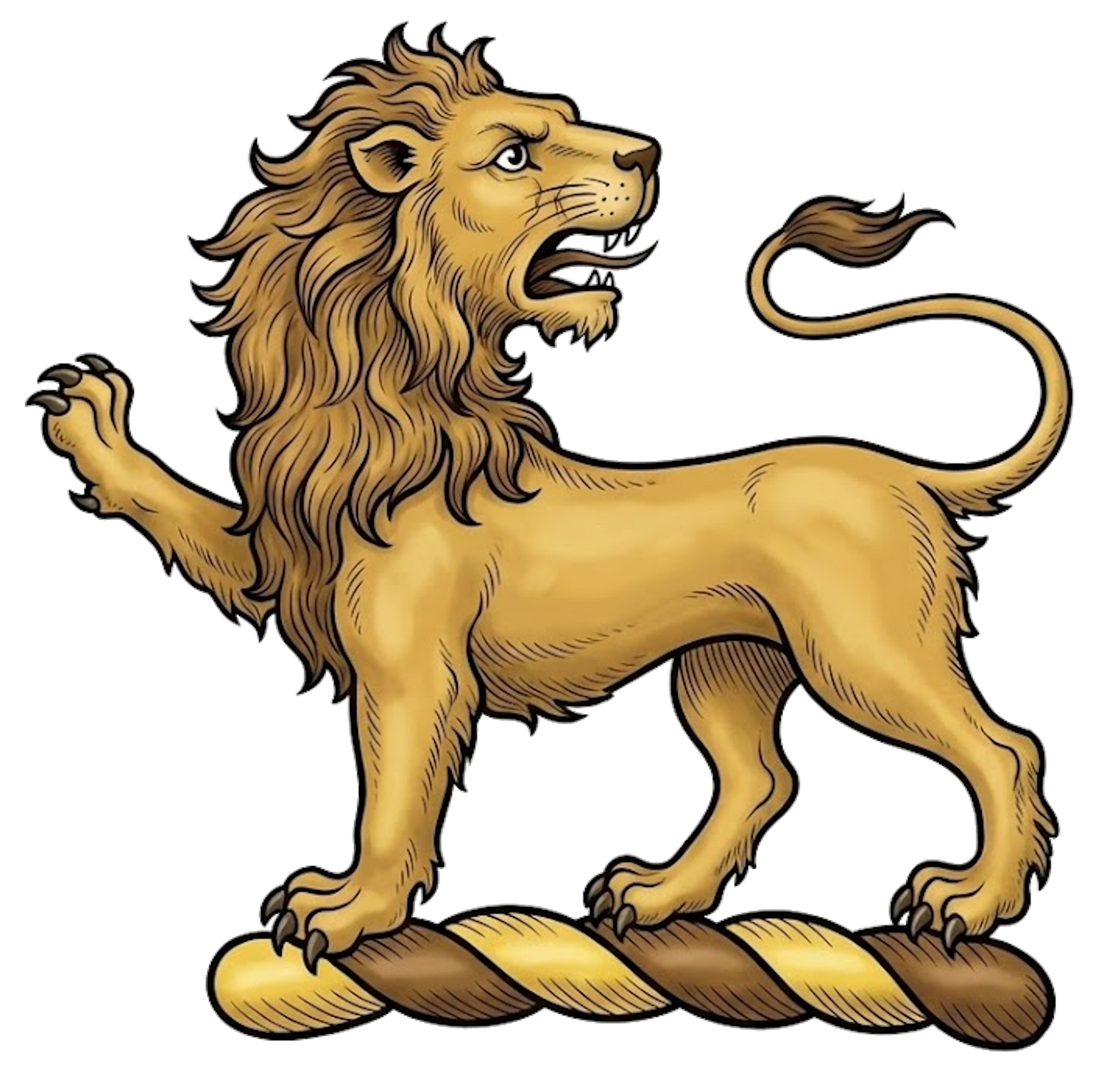 A lion passant regardant, gules digital download: Includes Color PNG, B&W PNG, and SVG vector files
