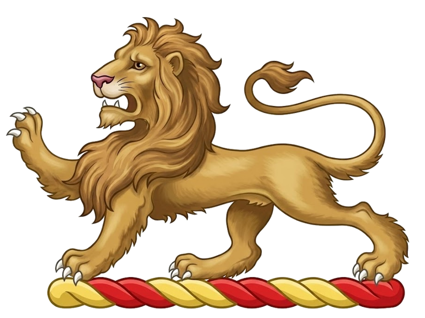 A lion passant proper digital download: Includes Color PNG, B&W PNG, and SVG vector files
