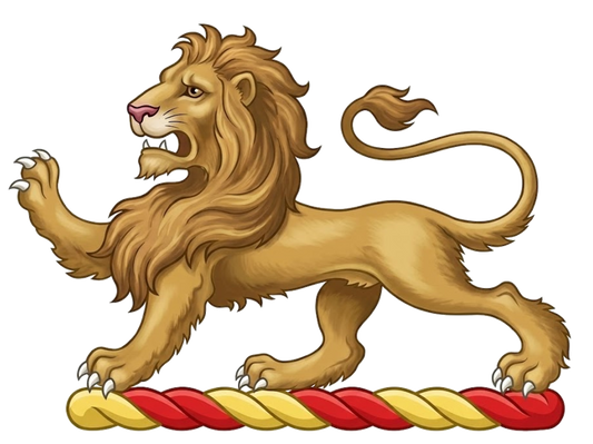 A lion passant proper digital download: Includes Color PNG, B&W PNG, and SVG vector files