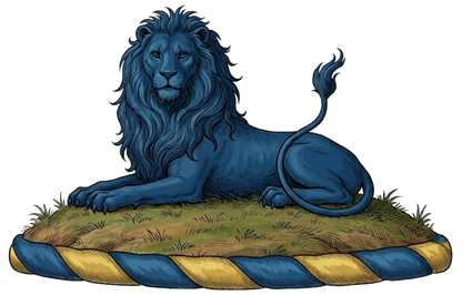 Lion Couchant Gardant Azure digital download: Includes Color PNG, B&W PNG, and SVG vector files