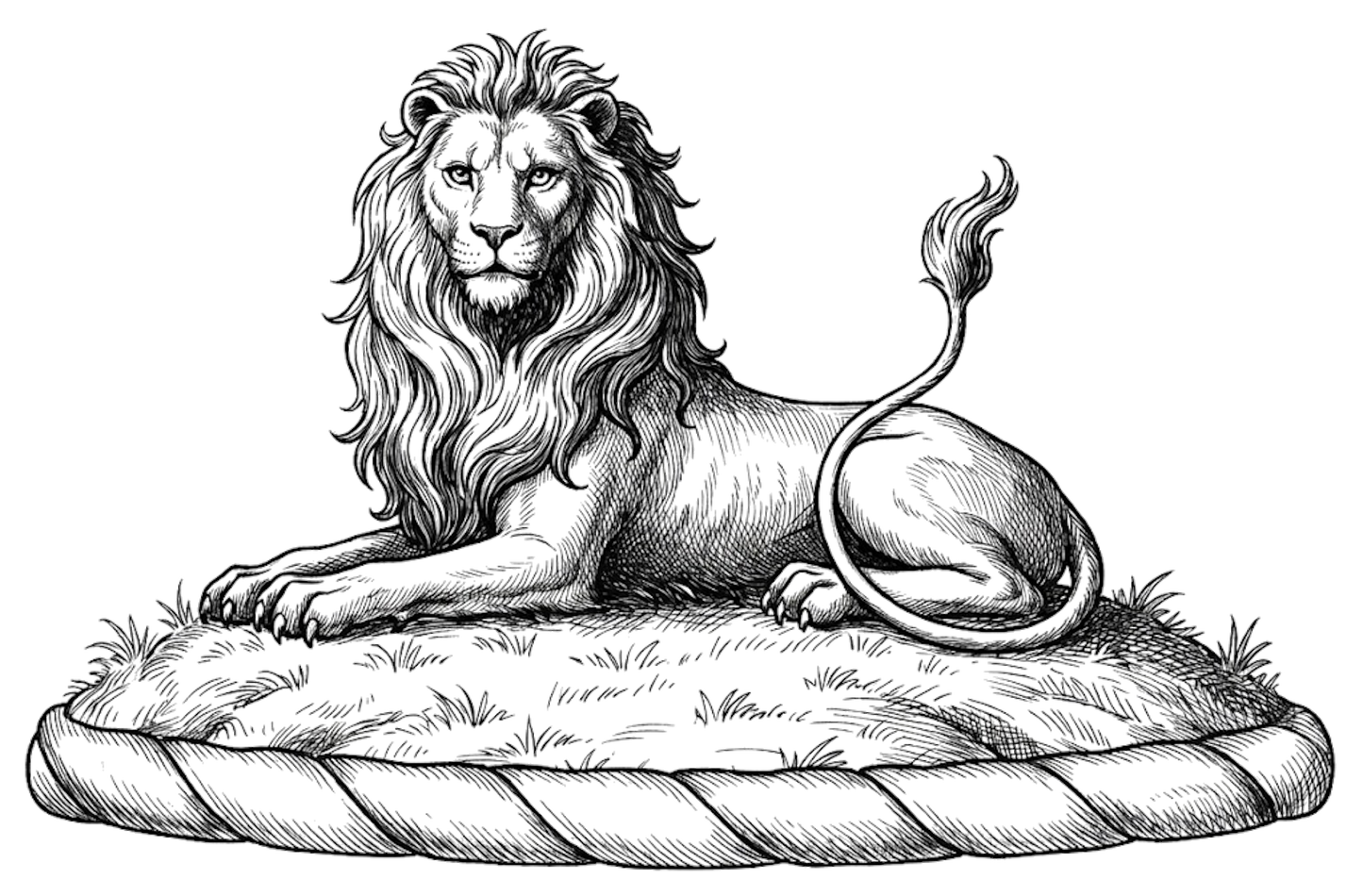Lion Couchant Gardant Azure digital download: Includes Color PNG, B&W PNG, and SVG vector files