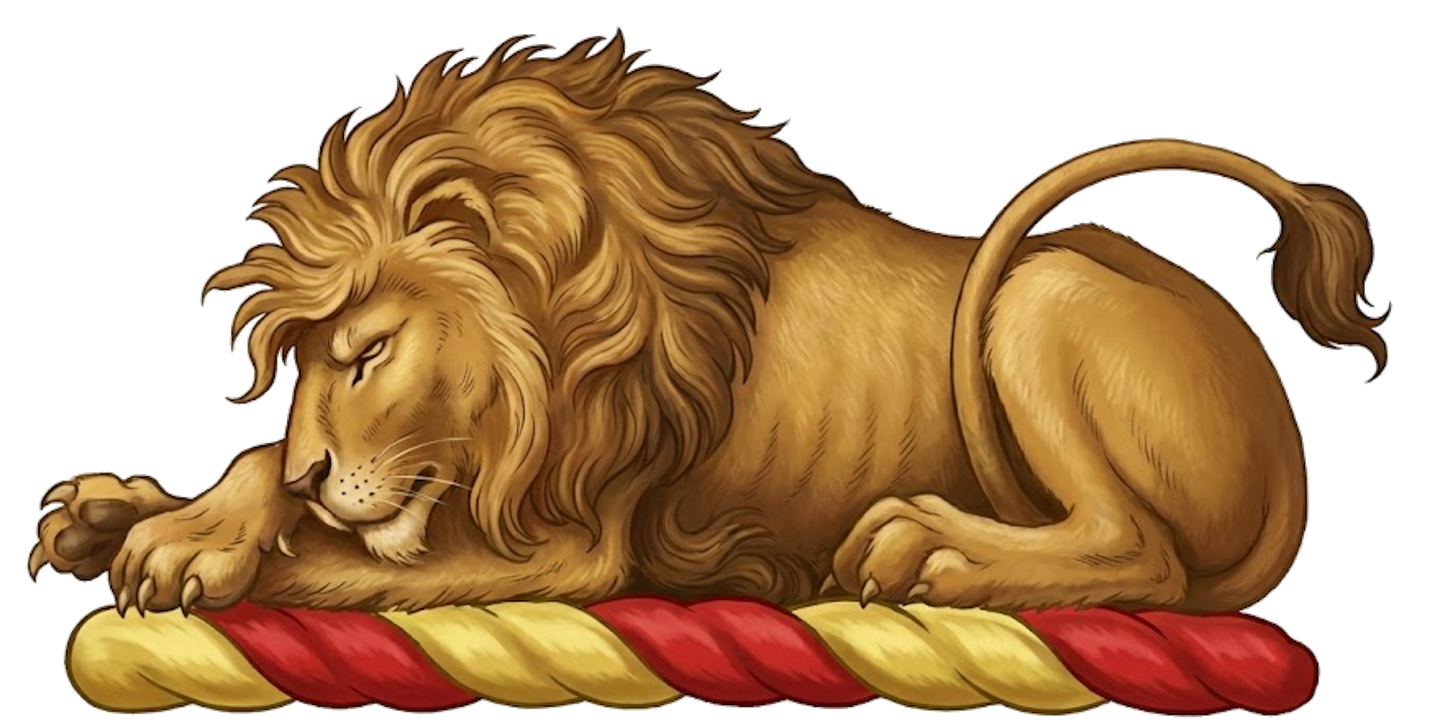 A Lion Couchant digital download: Includes Color PNG, B&W PNG, and SVG vector files