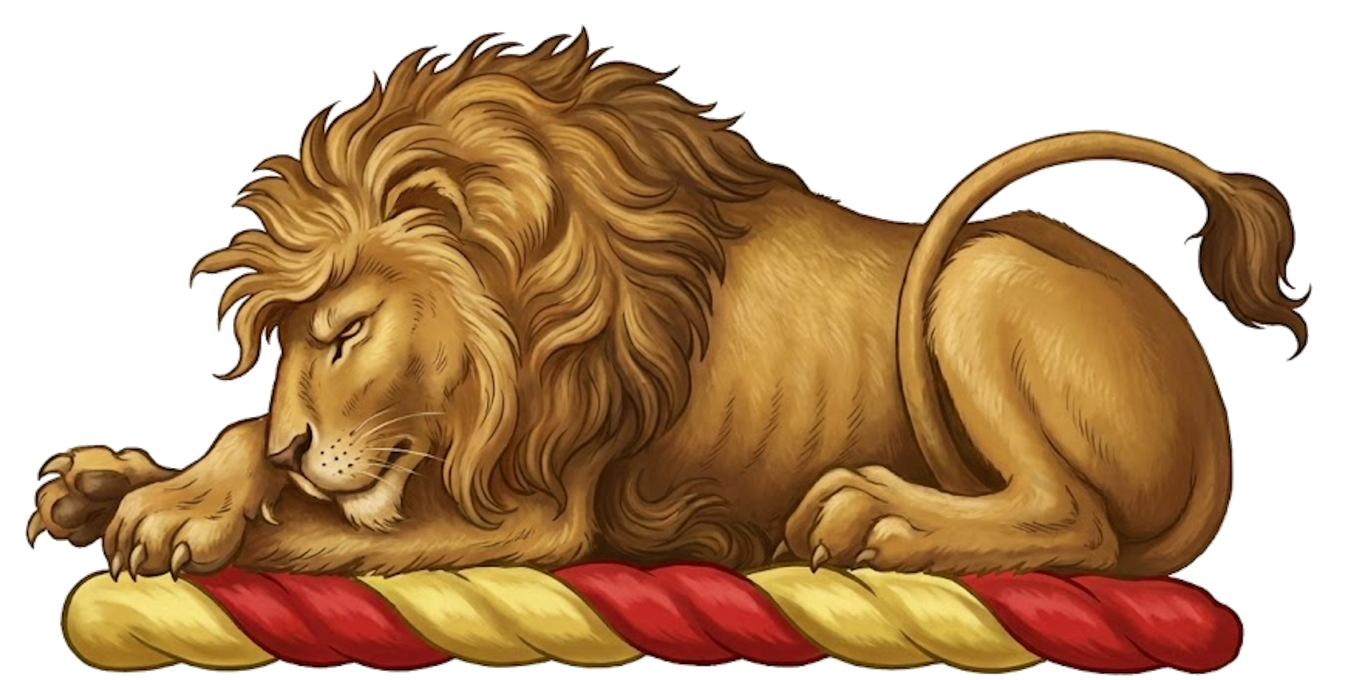 A Lion Couchant digital download: Includes Color PNG, B&W PNG, and SVG vector files