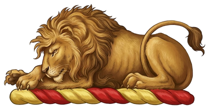 A Lion Couchant digital download: Includes Color PNG, B&W PNG, and SVG vector files