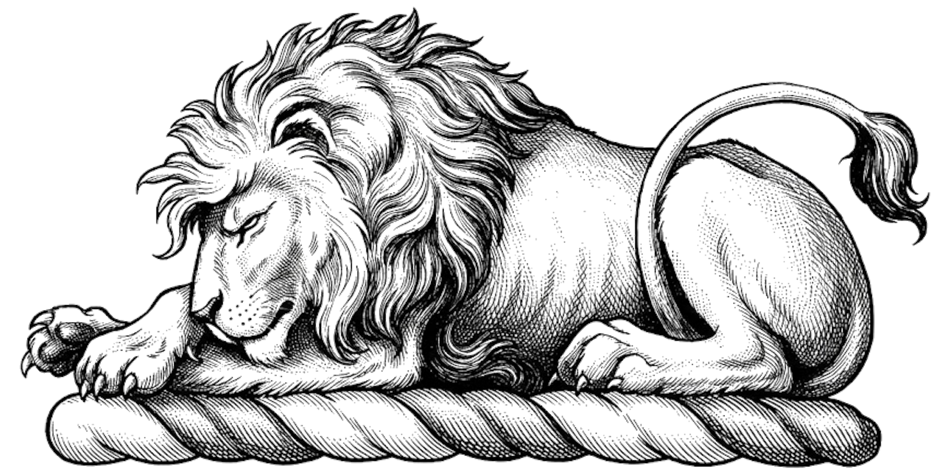 A Lion Couchant digital download: Includes Color PNG, B&W PNG, and SVG vector files