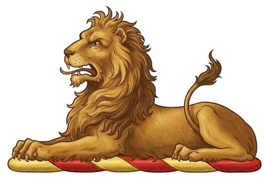 A lion couchant Or digital download: Includes Color PNG, B&W PNG, and SVG vector files