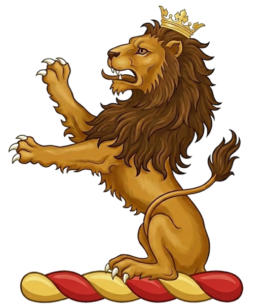 Lion Sejant Rampant digital download: Includes Color PNG, B&W PNG, and SVG vector files